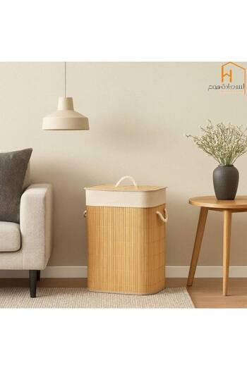 Al Saada Home Black Wooden Trash Bin 57×35×40 cm
