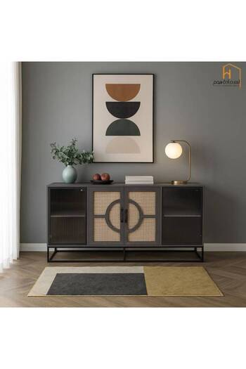 Al Saada Home Limited Quantity Multi-Purpose Buffet Cabinet - 40 X 90 X 200 cm - Gray