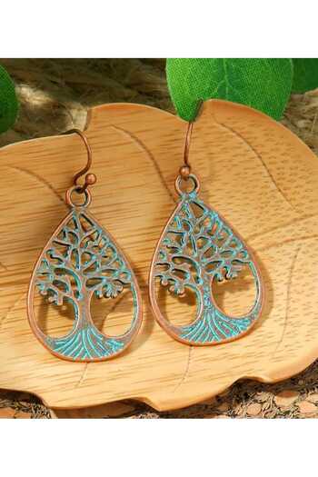 Ivory Pearl Ethnic Otanic Retro Earrings