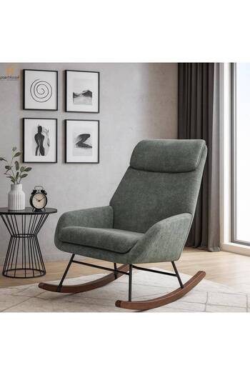 Al Saada Home Rocking Relaxation Chair - Grey