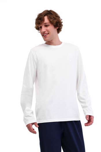 lumberjack Mb Loen 14Ljk-130-33 5Pr White Men's Long Sleeve T-Shirt