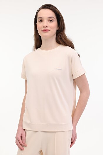 lumberjack Γυναικείο κοντομάνικο μπλουζάκι Wl Regina 11lyg33 5fx Beige