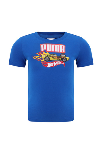 Puma X Hot Wheels Graphic Blue Boy's Short Sleeve T-Shirt