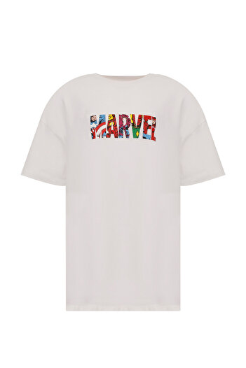 lumberjack BL MARVEL 11GFB626 4FX Ekru Erkek Çocuk Kısa Kol T-Shirt