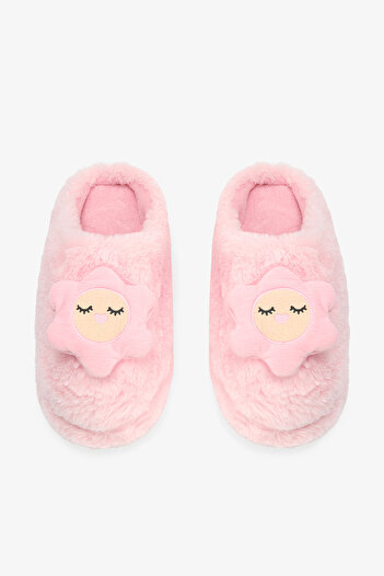 Penti Light Pink Happy Flower 3D Flower Embroidered Home Shoes