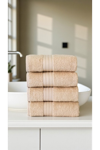 Denia Home Textile |   Evoa |   100% Cotton 4-Piece Hand / Face Towel Set