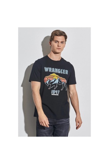 WRANGLER Men's Black Crew Neck T-Shirt