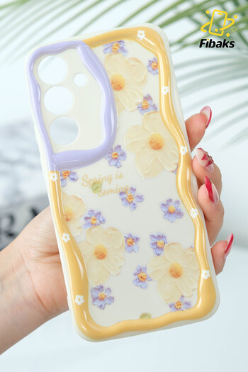 Fibaks Samsung Galaxy A26 Case Designed Patterned Camera Protection Daisy Flower Colorful Silicone Cover