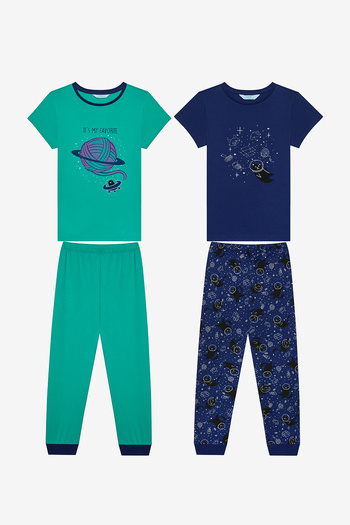 Penti Erkek Çocuk Cat Galaxy 2li Çok Renkli Pijama Takımı