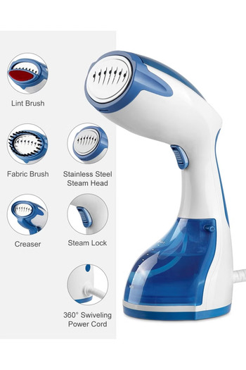 Difei 1100W Handheld Steamer with Stainless Steel Steam Plate, 200ml Detachable Tank, 25 Sec Fast Heat Up