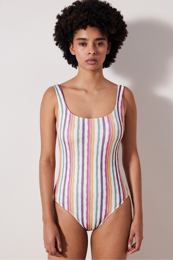 Penti Kofi Sport Textured Multicolor Swimsuit