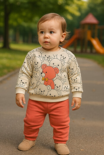 HappyMom Teddy Bear Printed Set