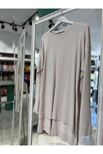 MERAM BUTİK Missemramiss Merserized Tunic - Beige - 3