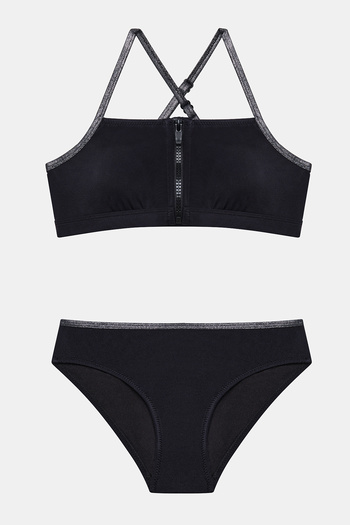 Penti Black Silver Bandeau Bikini Set for Young Girl