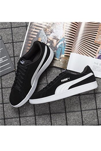 Puma Gyerek fiú Smash V2 fűzős szabadtéri cipő, fekete