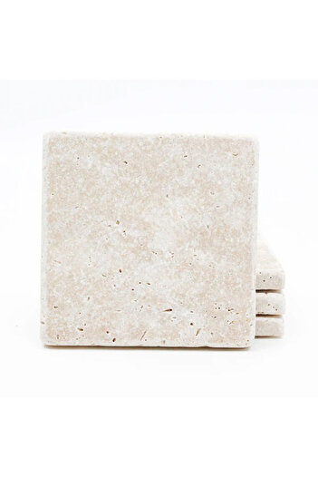 BiveSa Stone Coasters Modern & Stylish 100% Natural Stone Coasters Set of 4