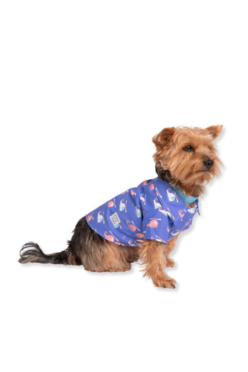Oli and Lui Lilac Helicopter Patterned Dog Shirt