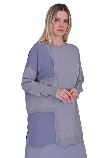 Invee Window Knitwear Tunic Gray