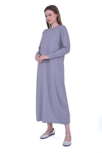 Invee Bucket Knitwear Dress Gray