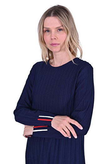 Invee Çubuk Knitwear Tunic Dark Blue