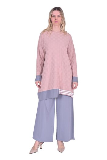 Invee Cutting Sugar Knitwear Tunic Salmon