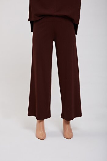 Invee Straight Leg Knitwear Trousers Toprak