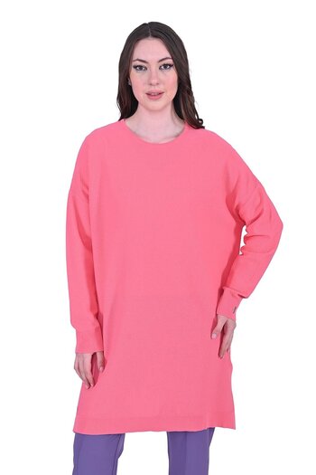 Invee Petibor Knitwear Tunic Shape.Pink