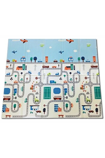 SOLTOY SOLTOY® City Thermal Play Mat, Foldable, Anti-Slip, Double-Sided, 1 cm Thick