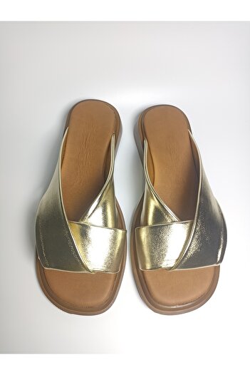 ezmoda Gold Gold Orthopedic Soft Insoles Sandals Slippers