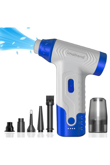 IMA TREND Suflanta Aer Portabila IMA Trend, Aspirator, Turbo Fan, 140000 RPM, 5000mAh, USB-C, Albastru