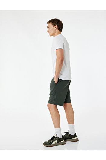 Koton Pike Fabric Pocket Detailed Bermuda Waist Lace-Up Sports Shorts