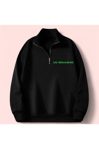 NewCabin Half Zippered High Collar Sweatshirt with Fleece Inside Winter unisex