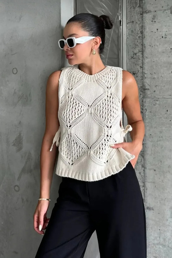 DAMGA Collection Women's Side Tie Knitwear Sweater