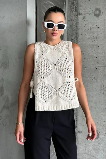 DAMGA Collection Women's Side Tie Knitwear Sweater