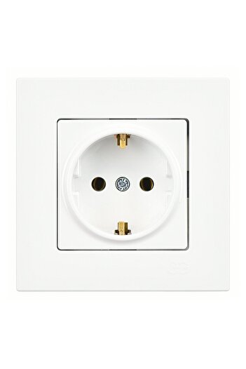 Günsan Eqona White Grounded Socket
