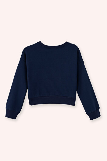 Panço Kız Çocuk Lacivert Sweatshirt