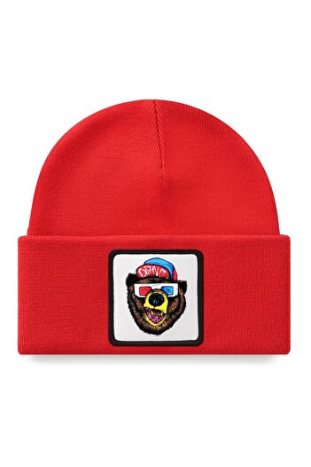 BlackBörk Red Beret with Bear Logo
