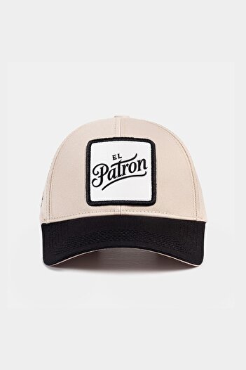 BlackBörk Six El Patron Logo Black-Beige Baseball Cap