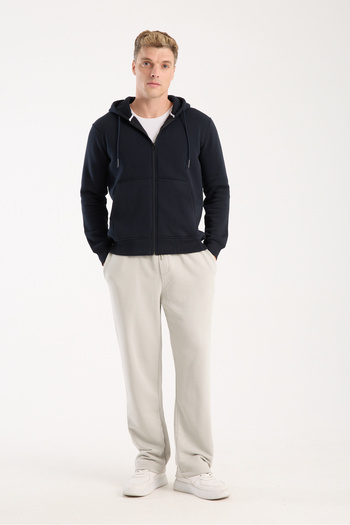 kaphone 10 Men's Pamulu 3 Thread Inside Fleece Full Zipper Hooded Sweatshirt