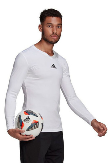 adidas Ανδρικό μπλουζάκι προπόνησης με μακρυμάνικο ποδόσφαιρο Team Base Tee Gn5676 Λευκό
