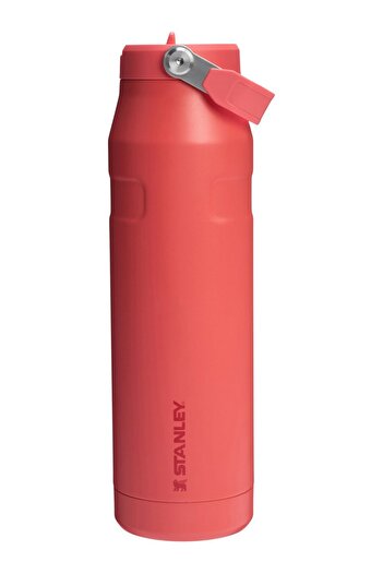 Stanley Unisex Red the Iceflow ™   Bottle Flip Straw 2.0 1.06L / 36oz Hot Coral Thermos 10-12111-080