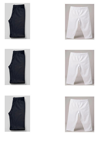 QULAT 6-Pack Girls' Cotton Leggings Above Knee Length