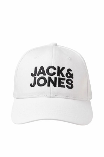 Jack & Jones Чоловіча біла бейсболка Jacgall Baseball Cap Noos Капелюх і кепка 12254296-Білий
