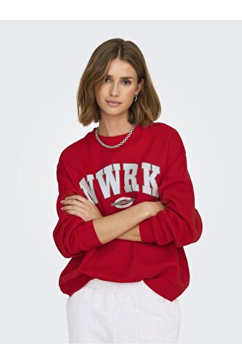 ONLY Sweatshirt mit Rundhalsausschnitt