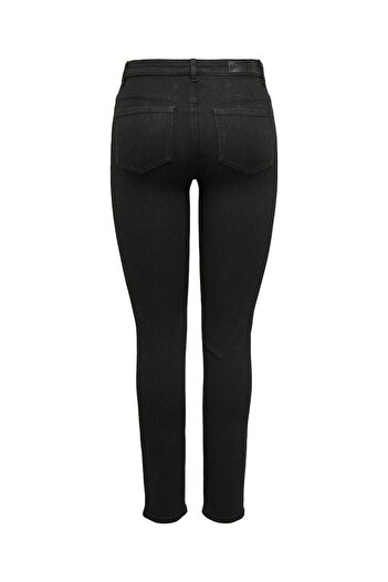 ONLY Women's Black Onlsui Mid Slim Dnm Pimbox Jean 15309875-Black
