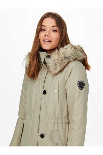 ONLY Women's Hooded Long Coat Parka 15213755