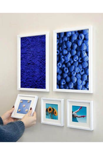 LİFE GLOBAL White 5-Piece Frame Set with Adhesive Remover and Mat - Photo Frame
