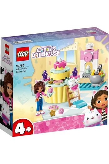 LEGO مجموعة أدوات المطبخ للقطط والكعك 10785 - 4+ مجموعة مطبخ بيت الدمى غابي (58 قطعة)