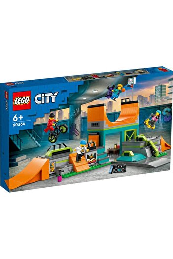 LEGO مجموعة بناء لعبة سيتي ستريت سكيت بورد بارك 60364 (454 قطعة)