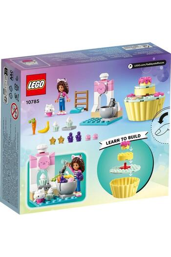 LEGO مجموعة أدوات المطبخ للقطط والكعك 10785 - 4+ مجموعة مطبخ بيت الدمى غابي (58 قطعة)